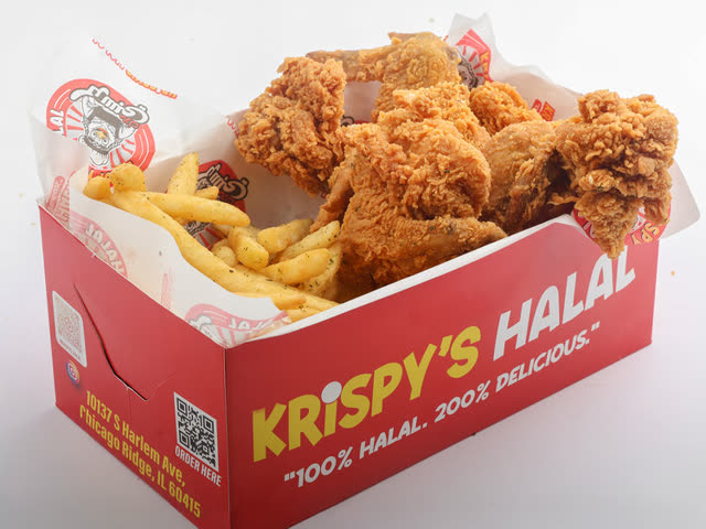 Krispys Wings - 5 Pc w/Fries & Drink
